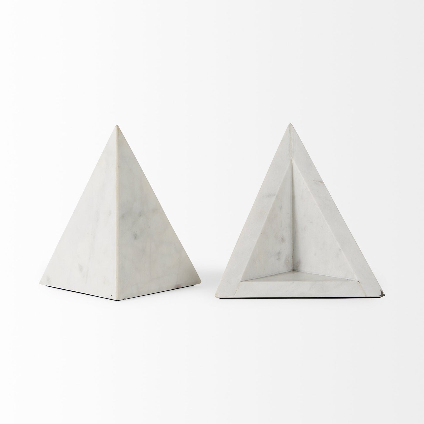 3D Modern Triangle Marble Bookends