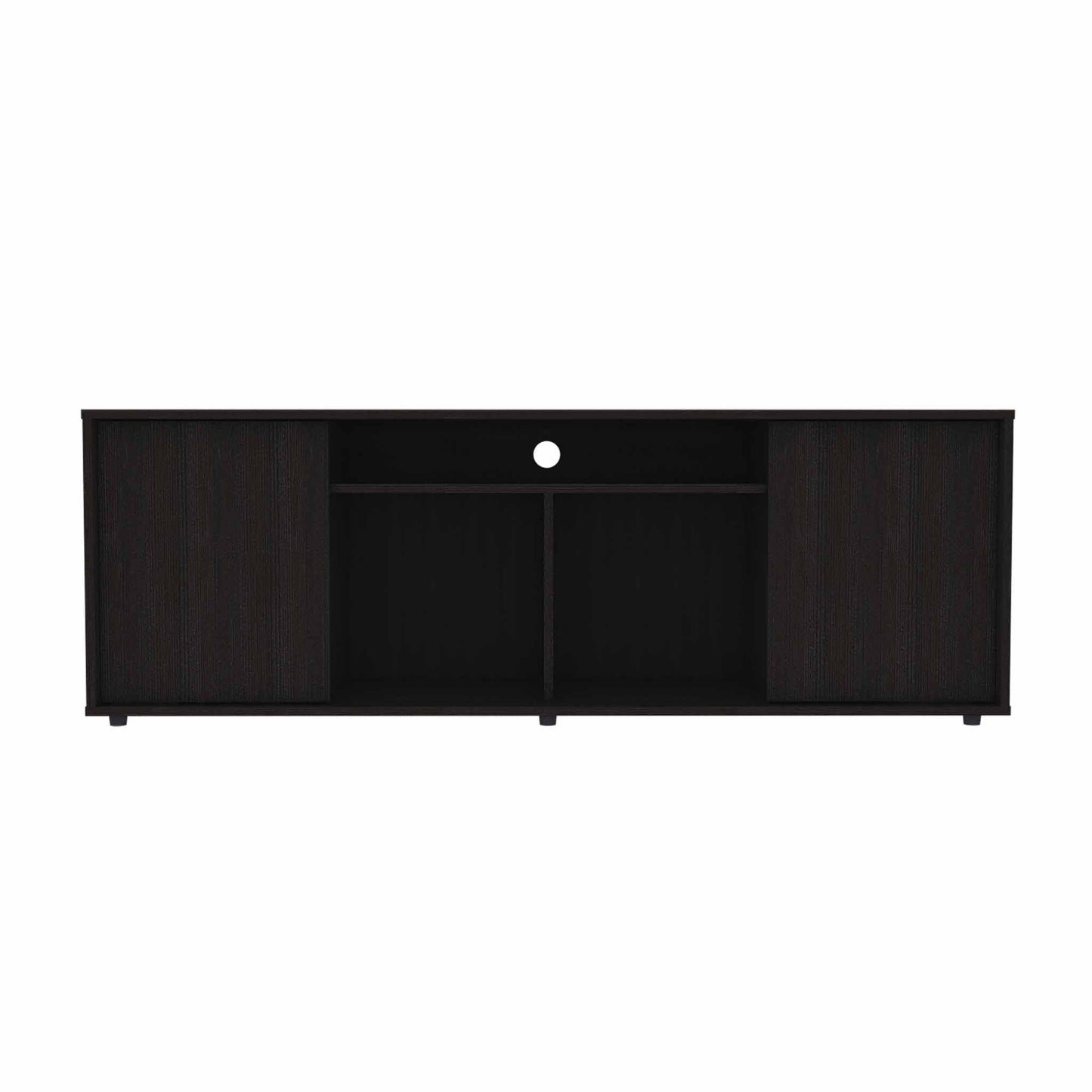 59" Black Open shelving TV Stand