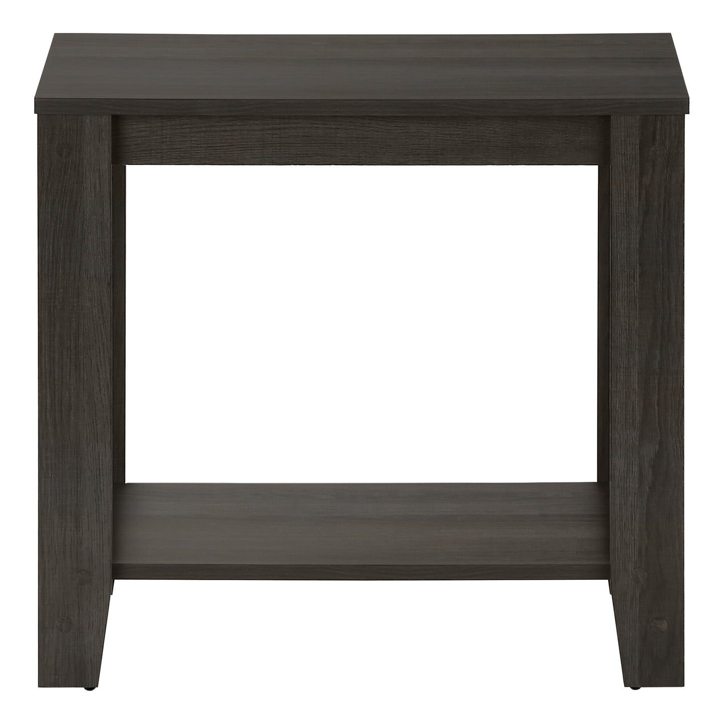 22" Brown Wood End Table With Shelf