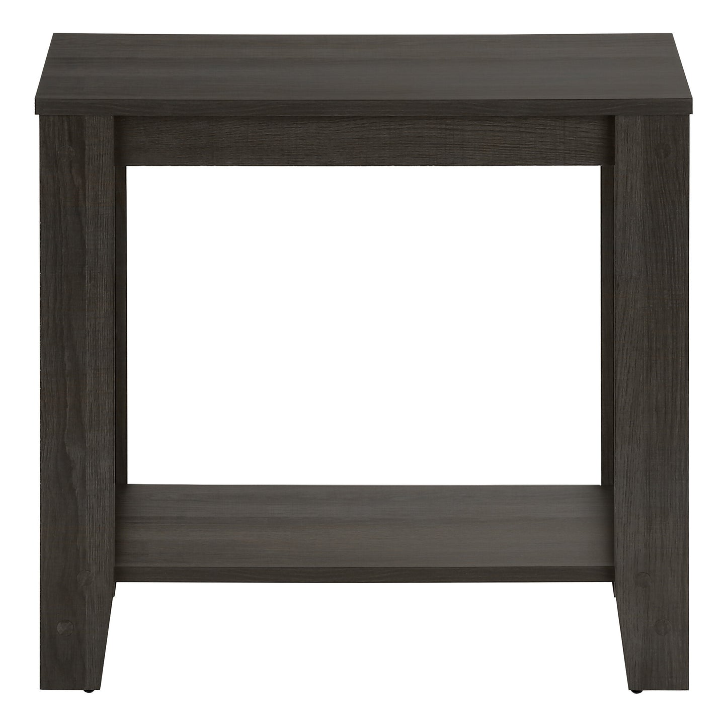 22" Brown Wood End Table With Shelf