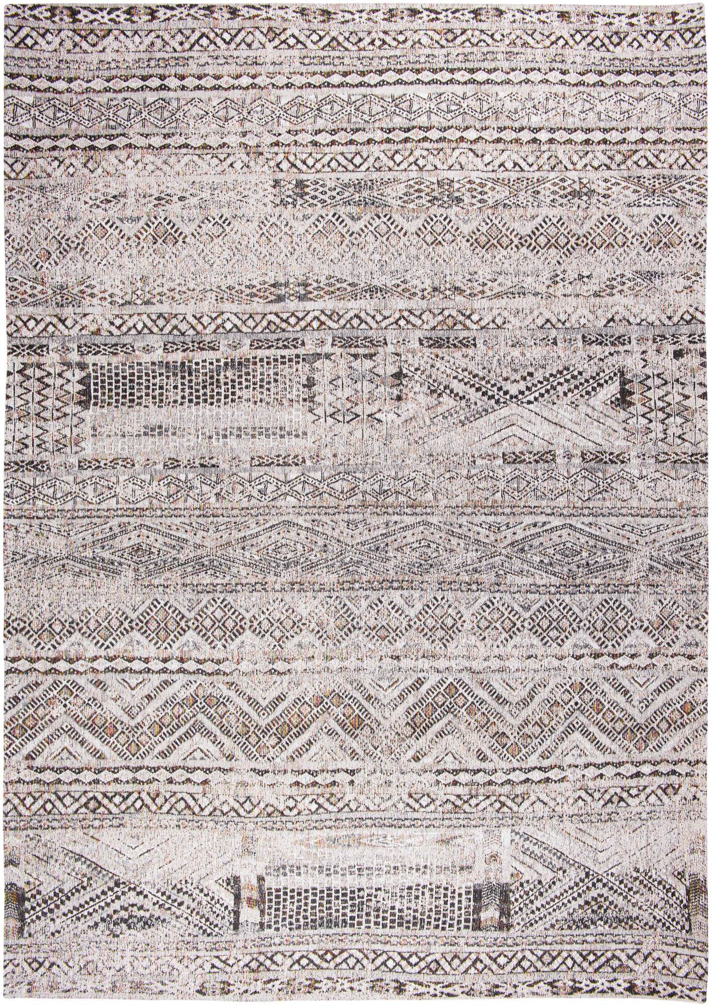 6' X 8' Gray and White Oriental Non Skid Area Rug