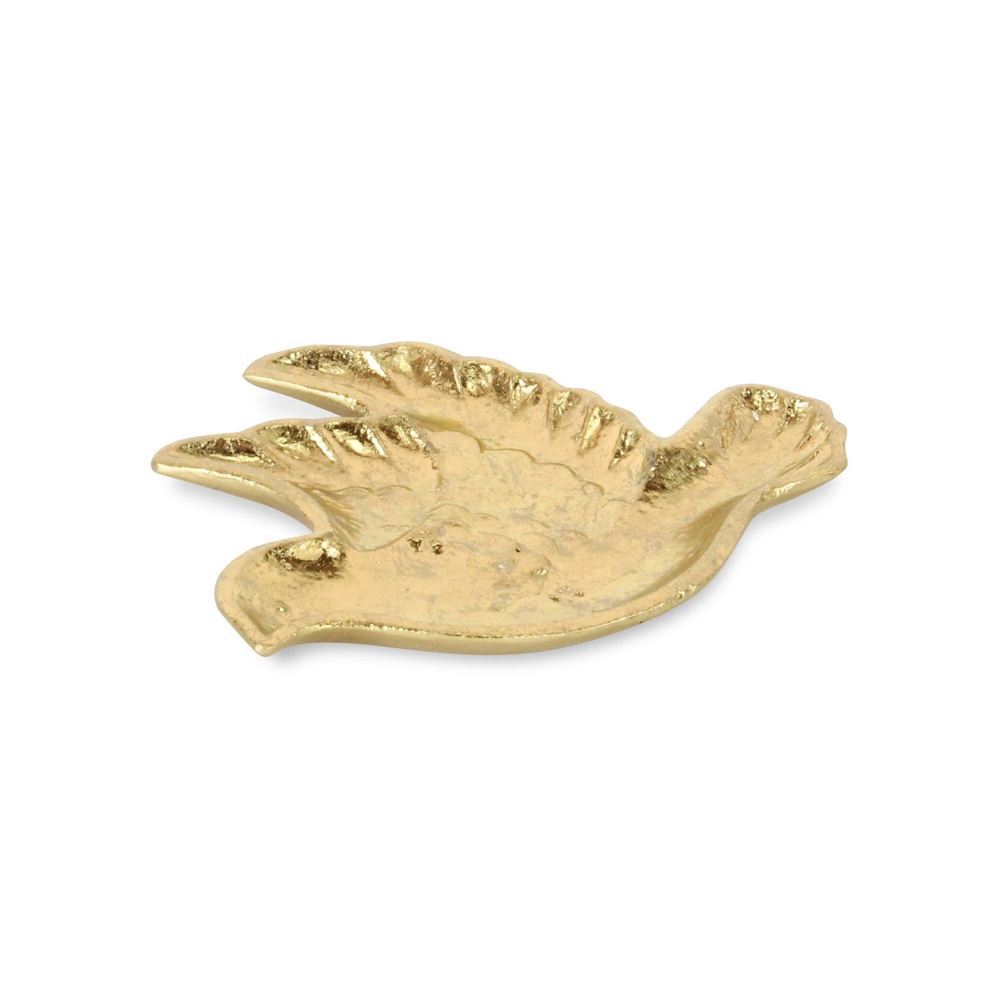 7" Gold Cast Iron Dove Handmade Trinket Tray